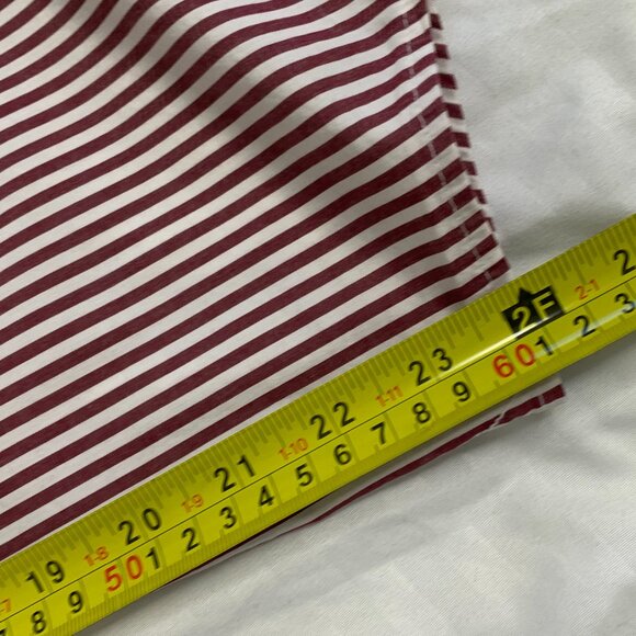 Tommy Hilfiger Red and White Striped Long Sleeve Mens Shirt - Picture 12 of 15